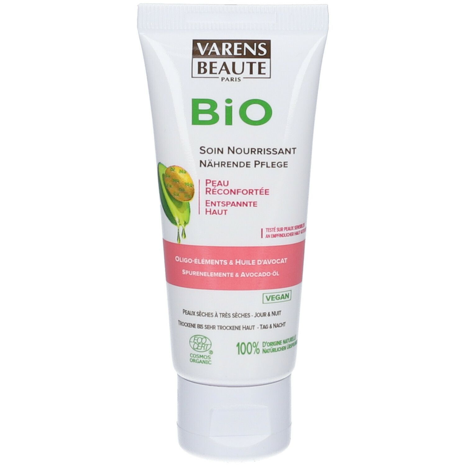 Varens Beaute Paris Soin Nourrissant Oligo-éléments & Huile d'Avocat Bio