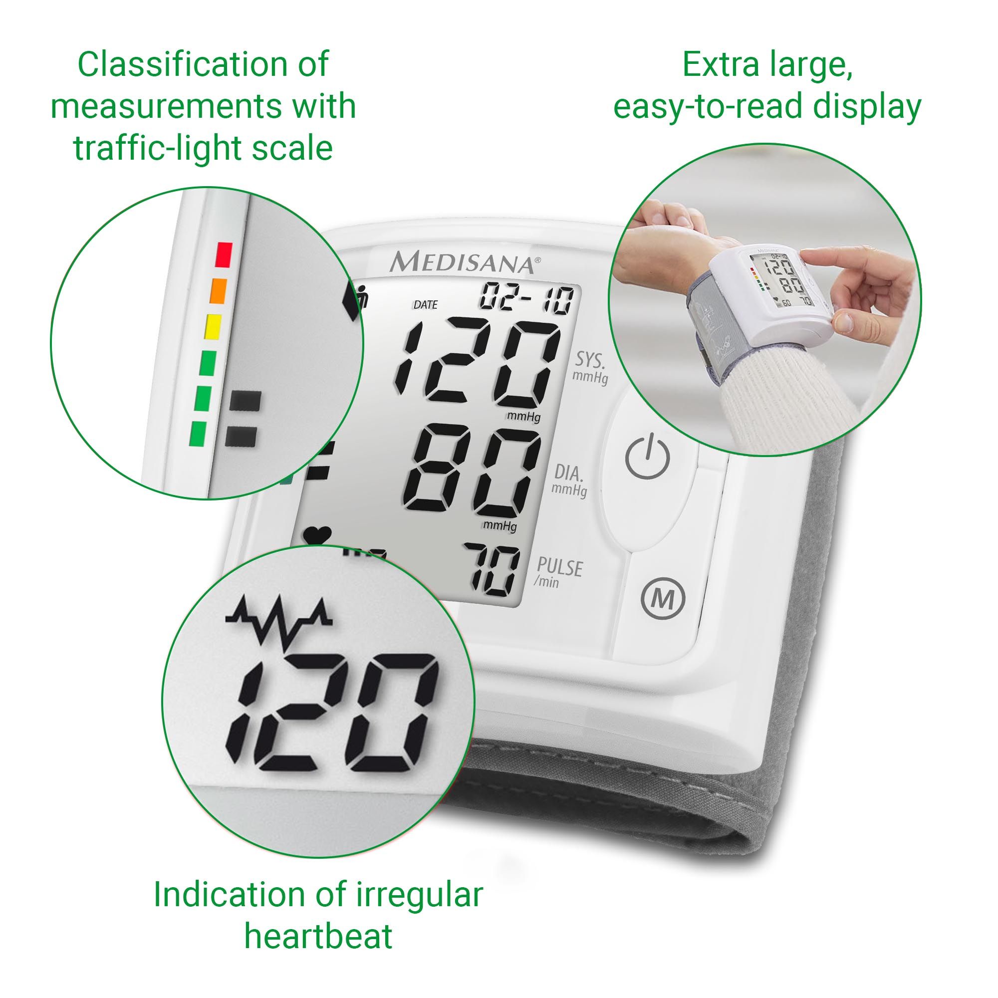 medisana BW 320 Handgelenk-Blutdruckmessgerät | Blutdruckmessung | Pulsmessung | Speicherfunktion