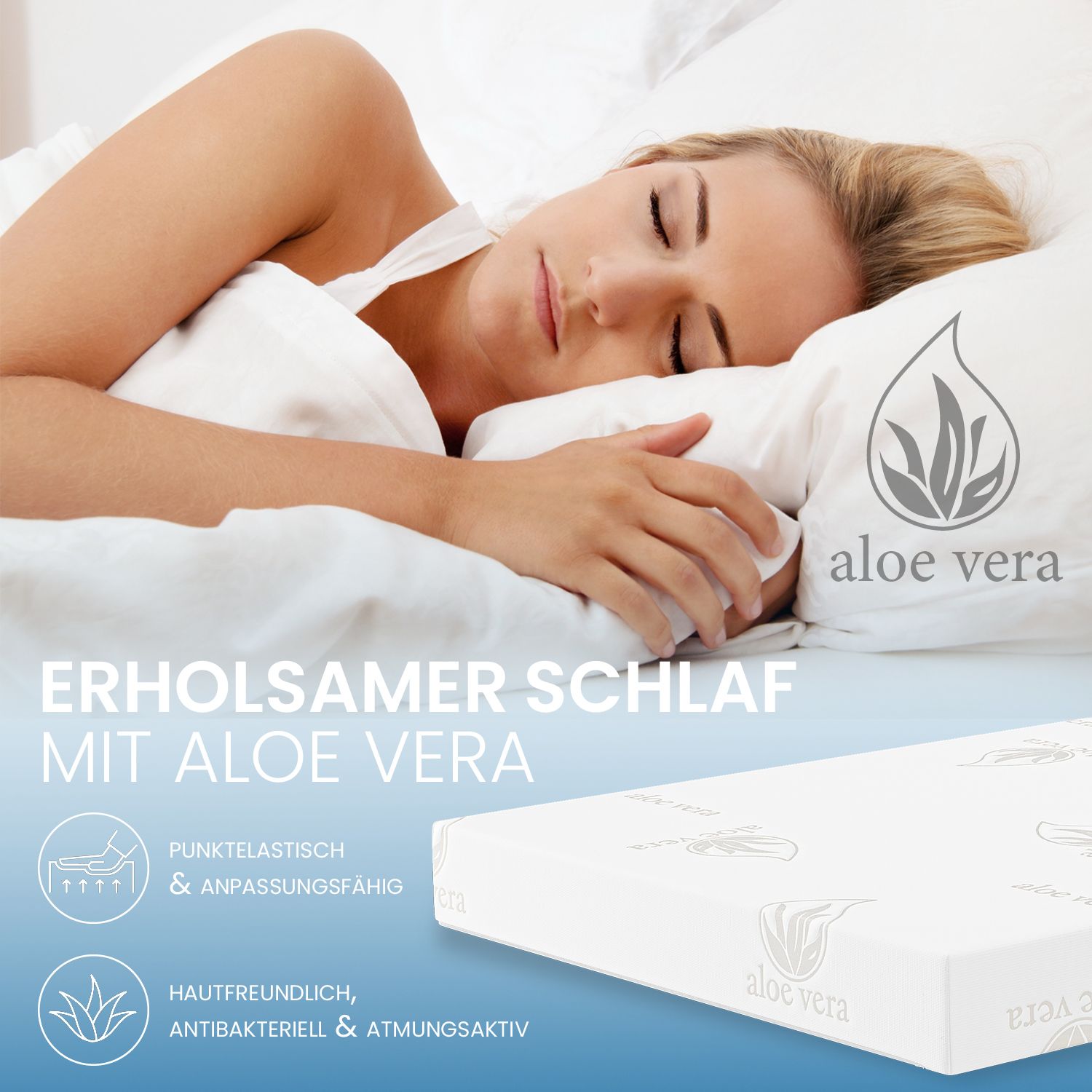 Bestschlaf Visko-Mineralschaum Matratzenauﬂage Premium Spezial 6cm