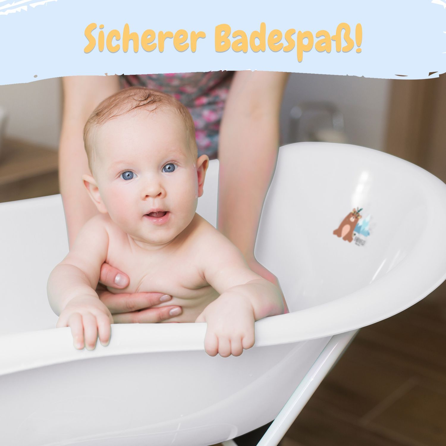 Babykajo Baby Badewanne mit Stöpsel. Baby Wanne 86cm.