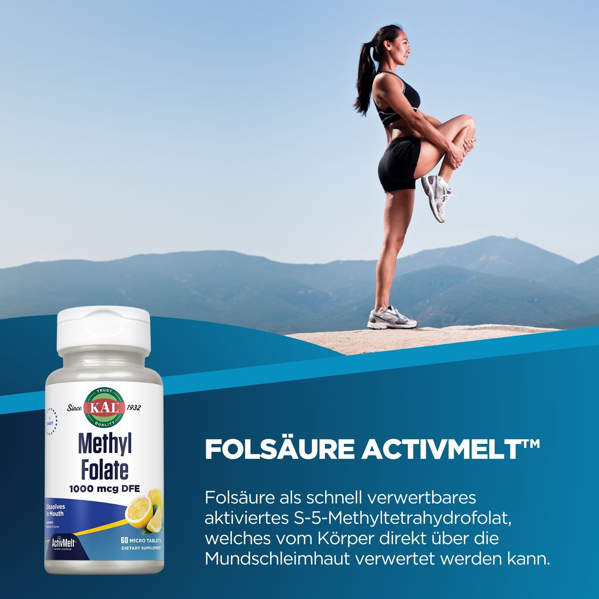 KAL Folsäure (Methylfolat 1000 mcg) ActivMelt