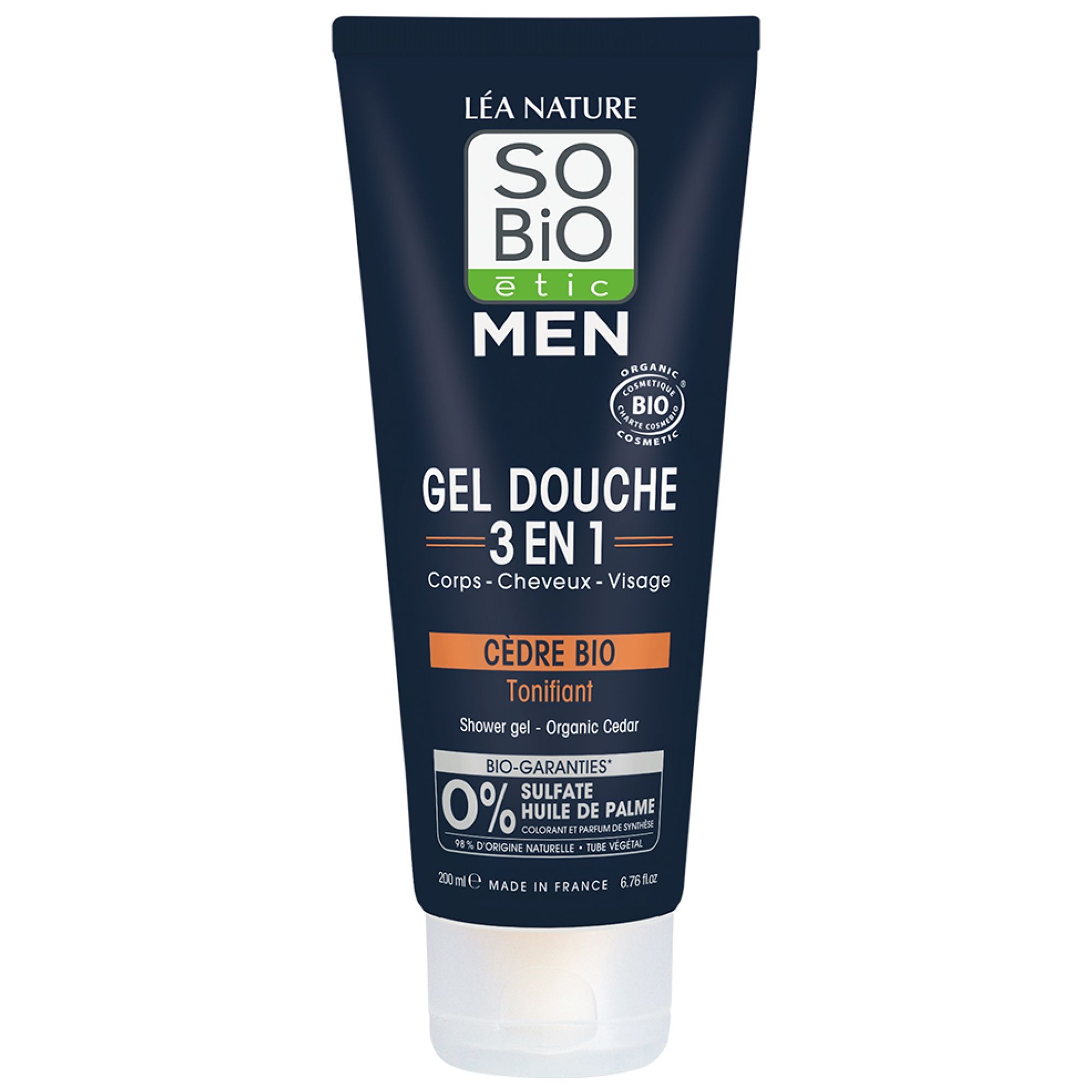 Léa Nature SO BIO étic Men Duschgel 3in1 Tonisierend Bio 18,3x7,6x4,3 cm