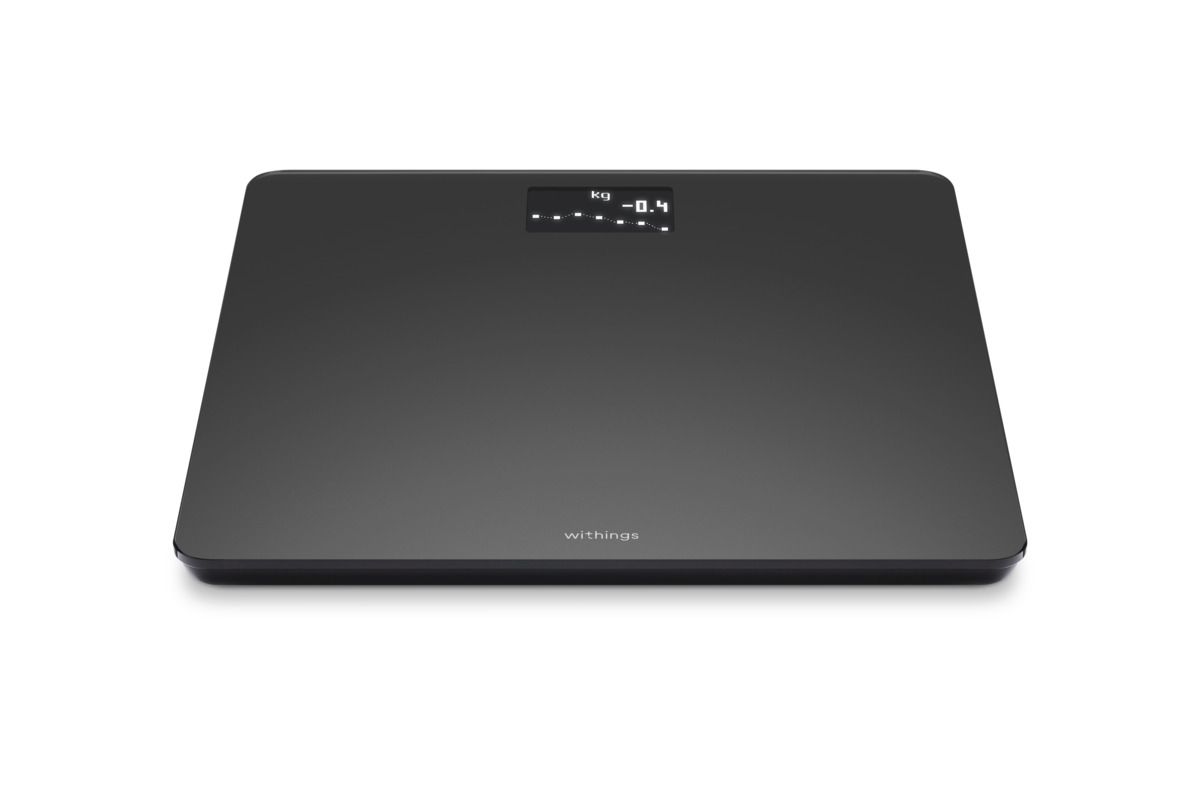 Withings Body Waage schwarz WLAN Bluetooth Körpergewichtsanalyse Appsteuerung