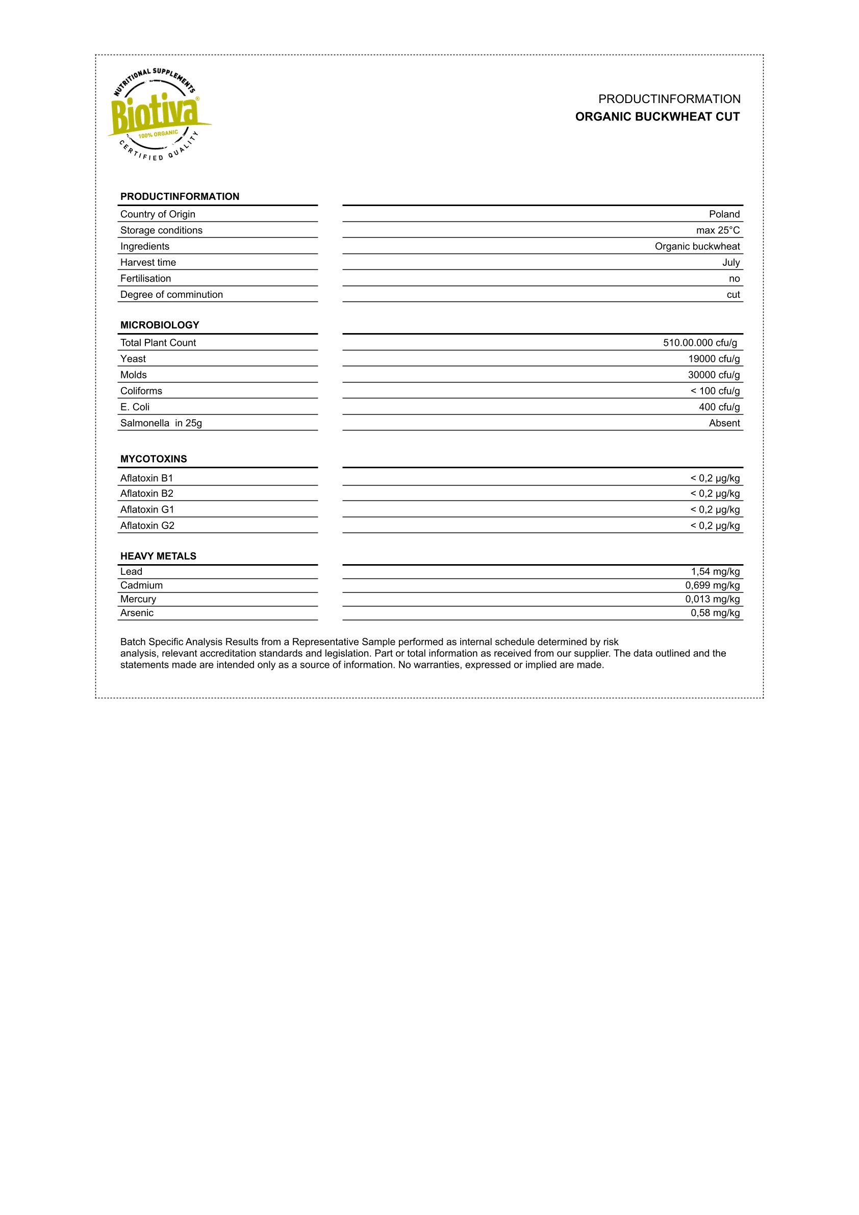 Biotiva Buchweizenkraut Tee Bio