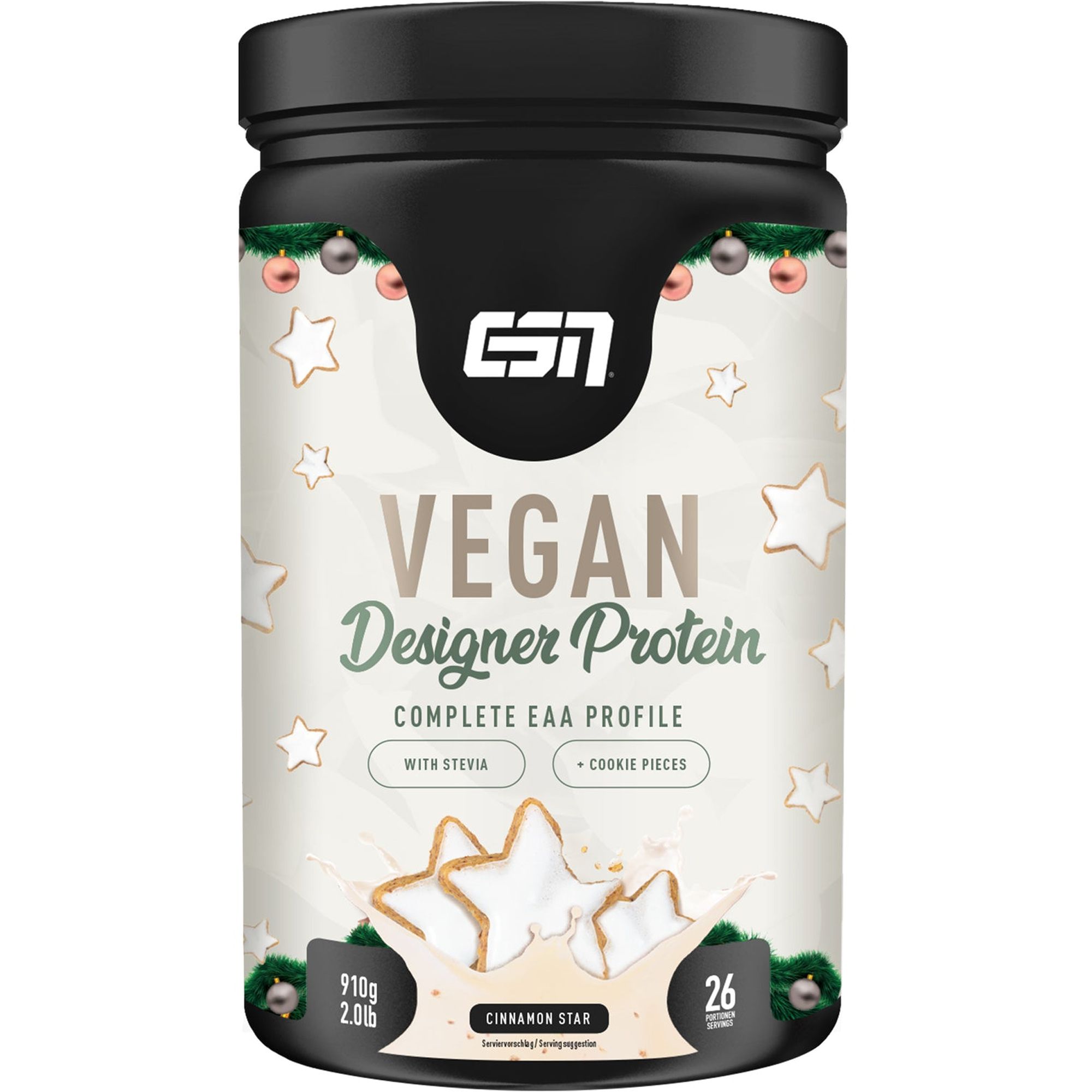ESN Vegan Designer Protein - mit Erbsen-, Hanf- und Sonnenblumenprotein im Cinnamon Star Geschmack