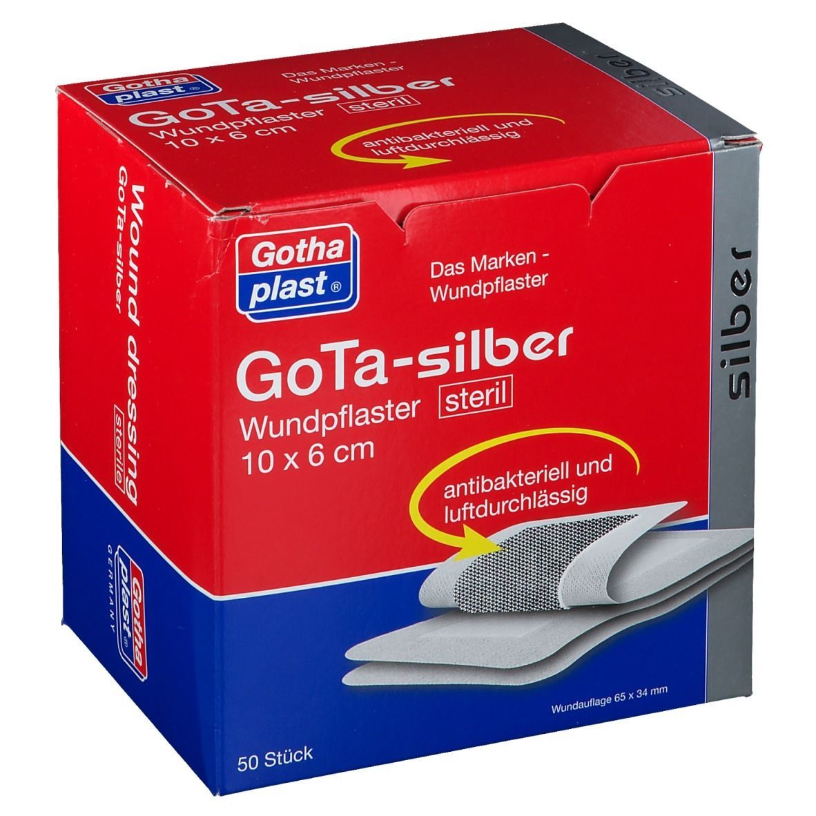 GoTa-silber Wundpflaster steril 10 cm x 6 cm