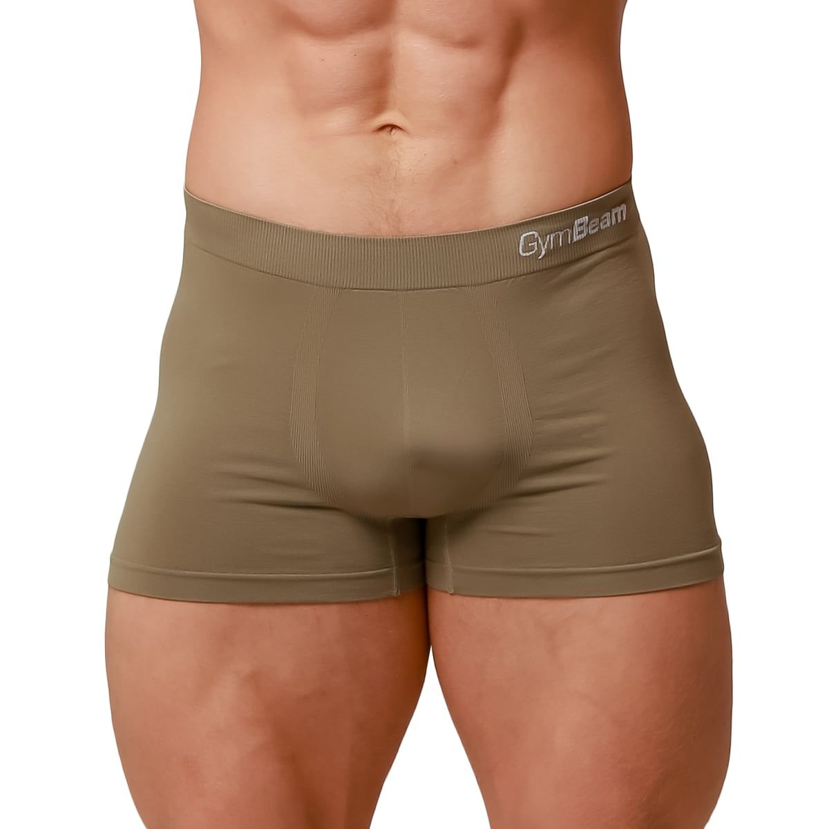 GymBeam Boxershorts Herren nahtlos im 2er-Pack aus Viskose und Elasthan in Army 1 St