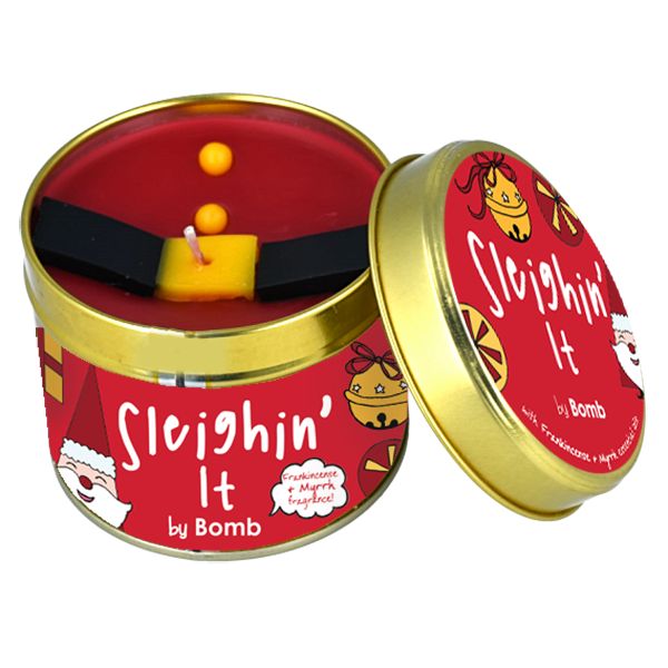 Sleighin it Tin Candle