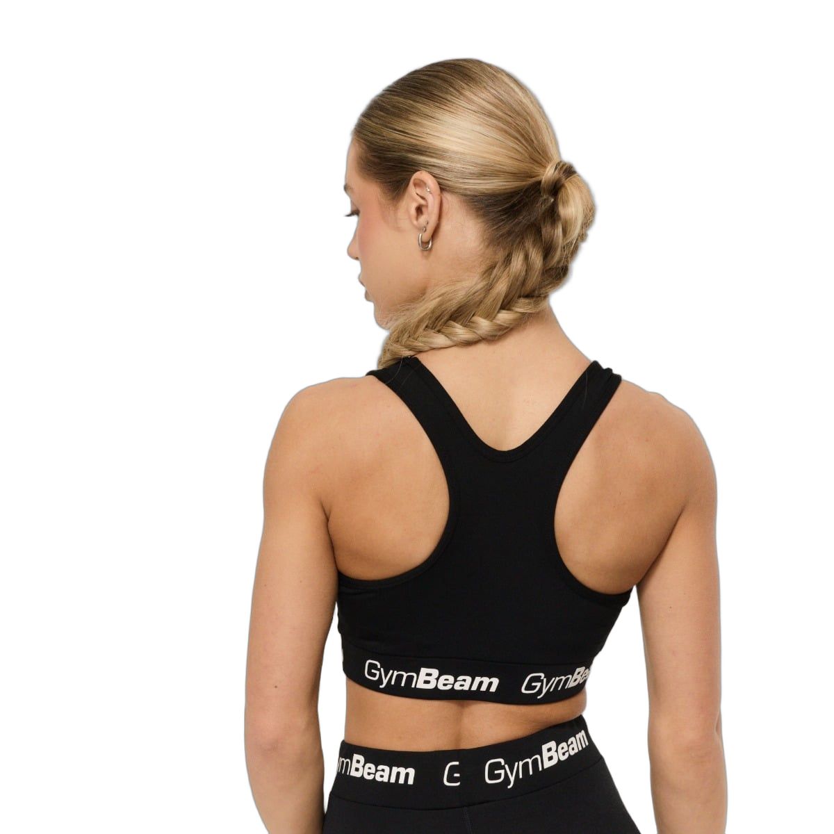 GymBeam Sport-BH Damen mit breiten Trägern ohne Reißverschluss in Schwarz