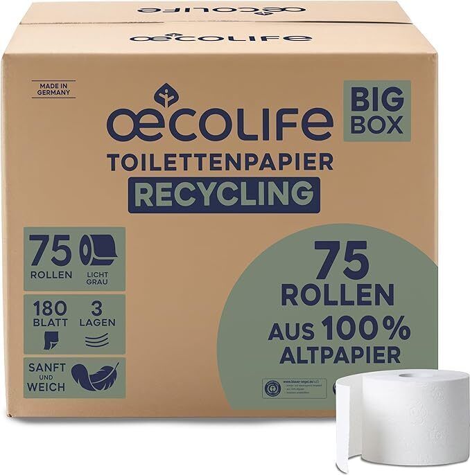 oecolife Toilettenpapier Recycling 75 St