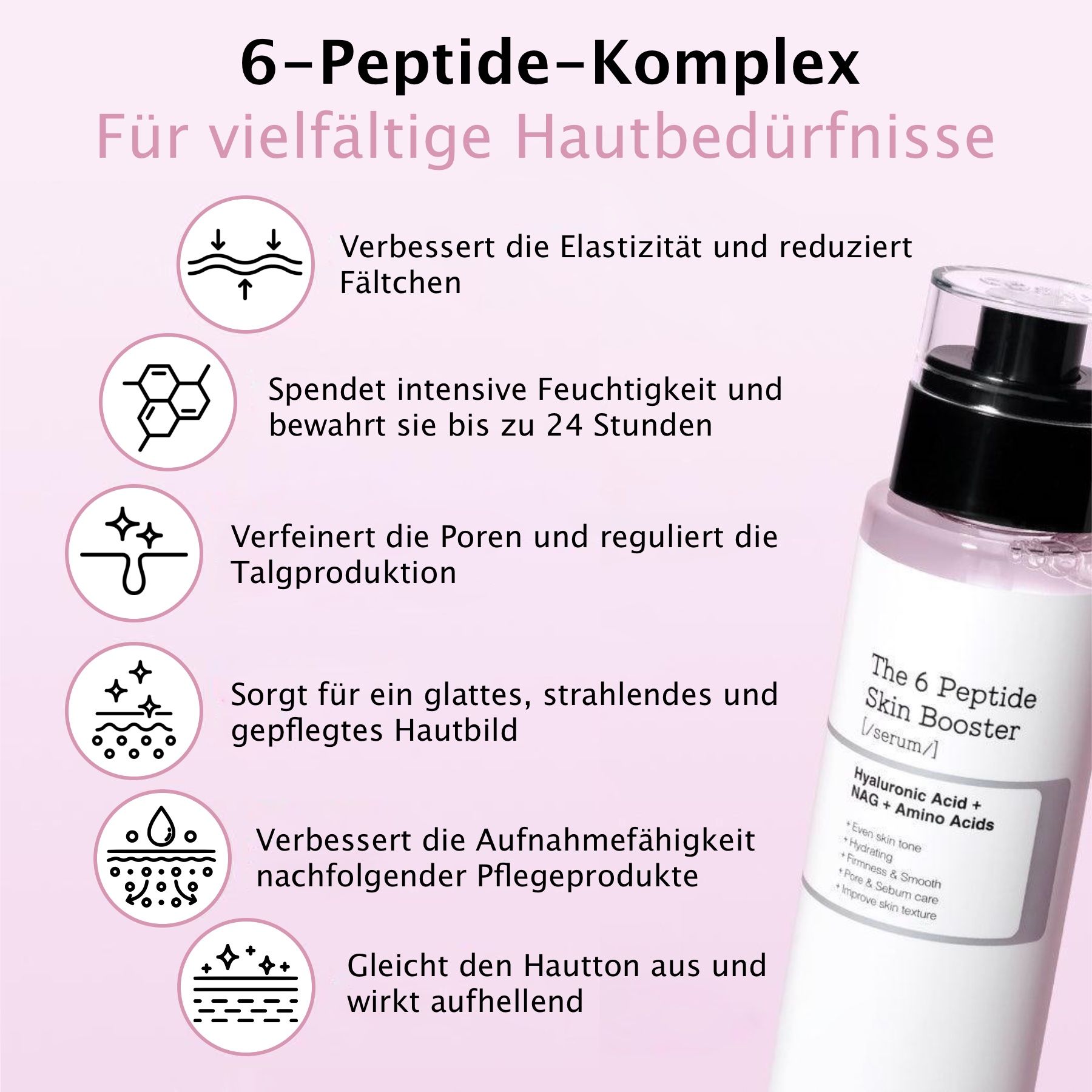 COSRX The 6 Peptide Skin Booster Gesichtsserum mit Hyaluronsäure