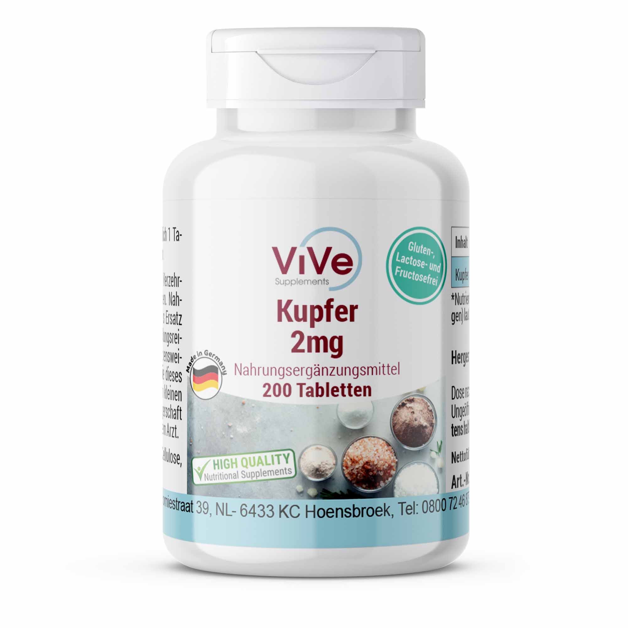 Vive Supplements | Kupfer 2mg 200 St