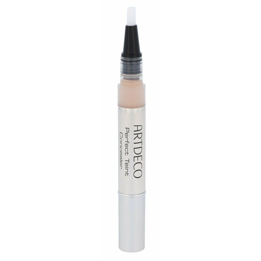 Artdeco Perfect Teint Concealer. Silberfarbener Stift mit Applikator. Produktname und Marke sind sichtbar.
