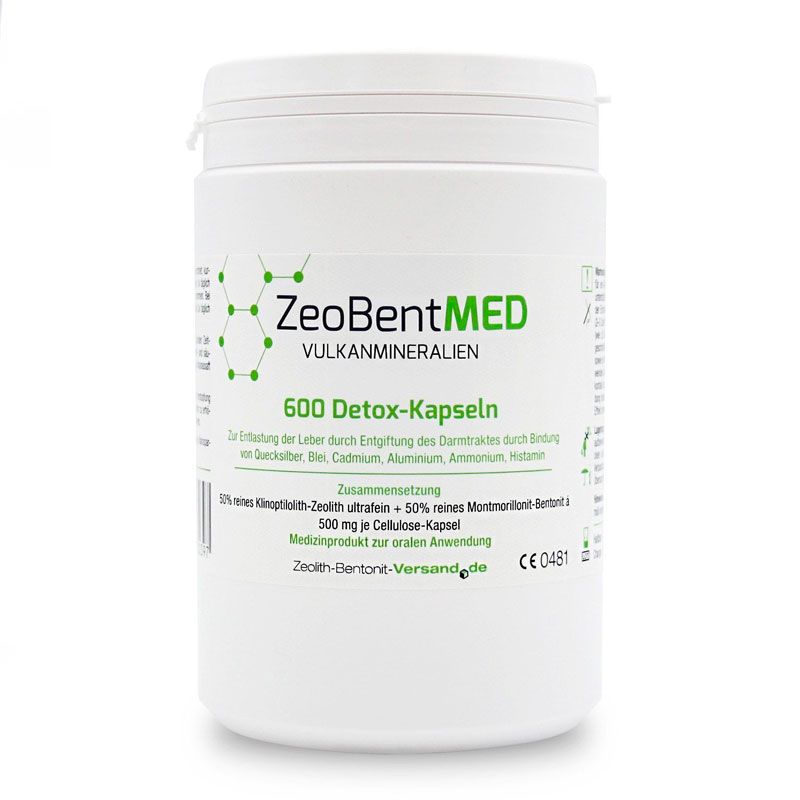 ZeoBent MED Kapseln, Zeolith-Bentonit-Mischung