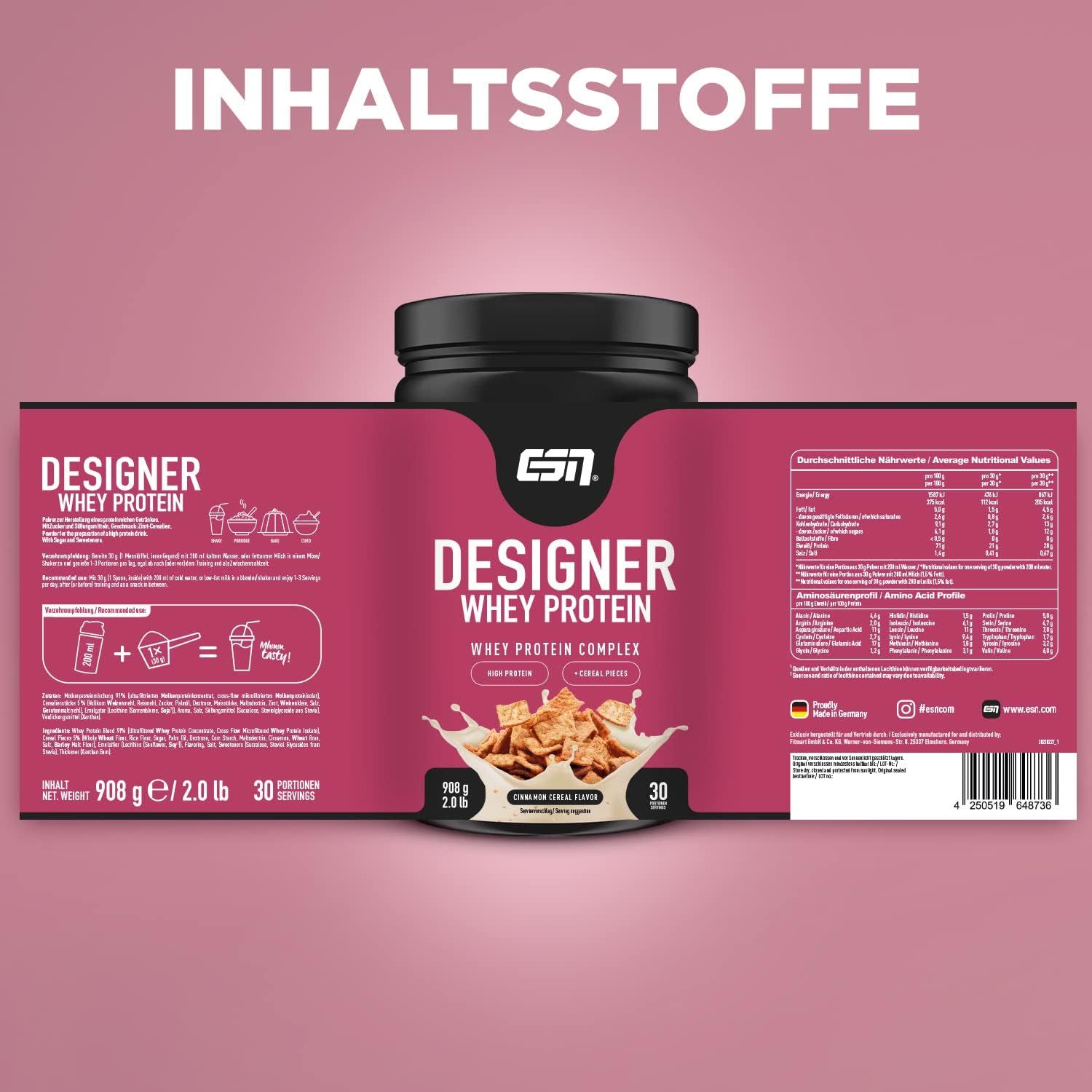 ESN Designer Whey Protein Pulver, Cinnamon Cereal