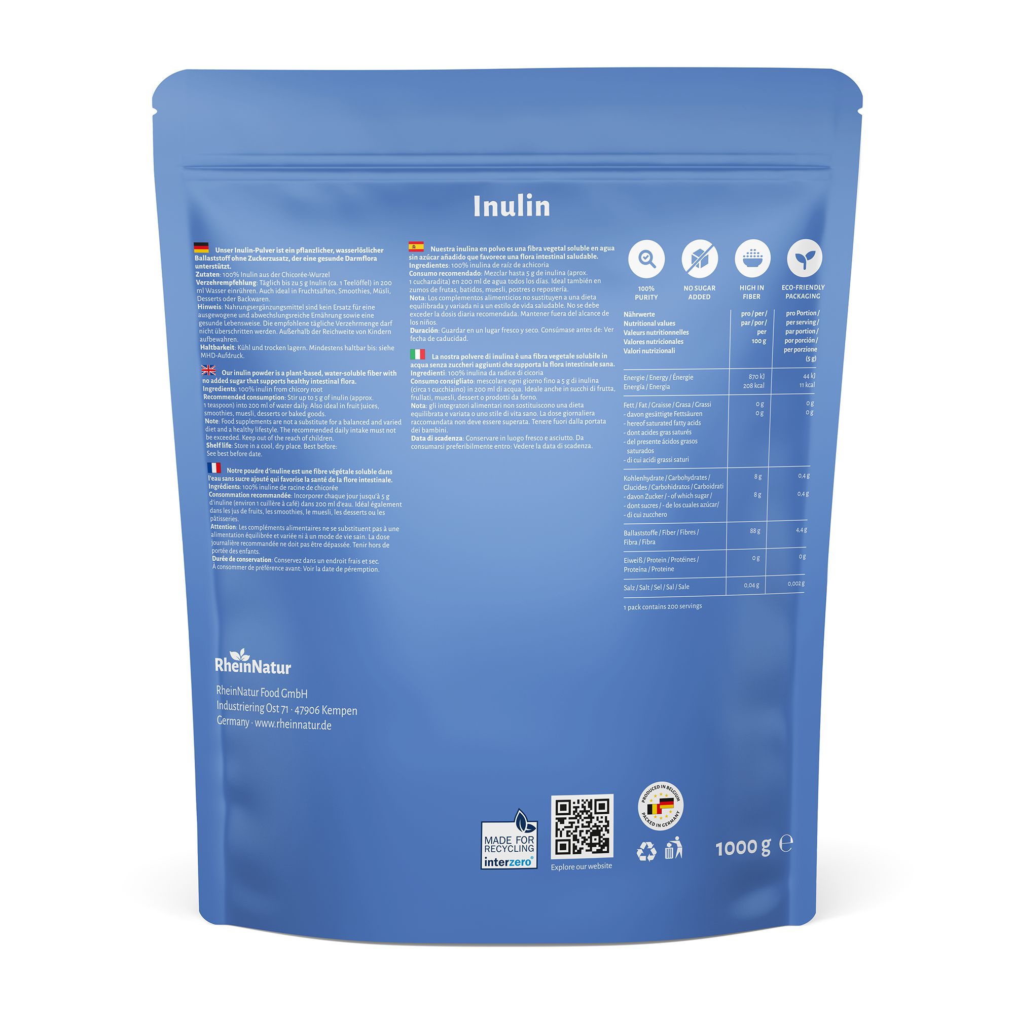 RheinNatur Inulin Pulver