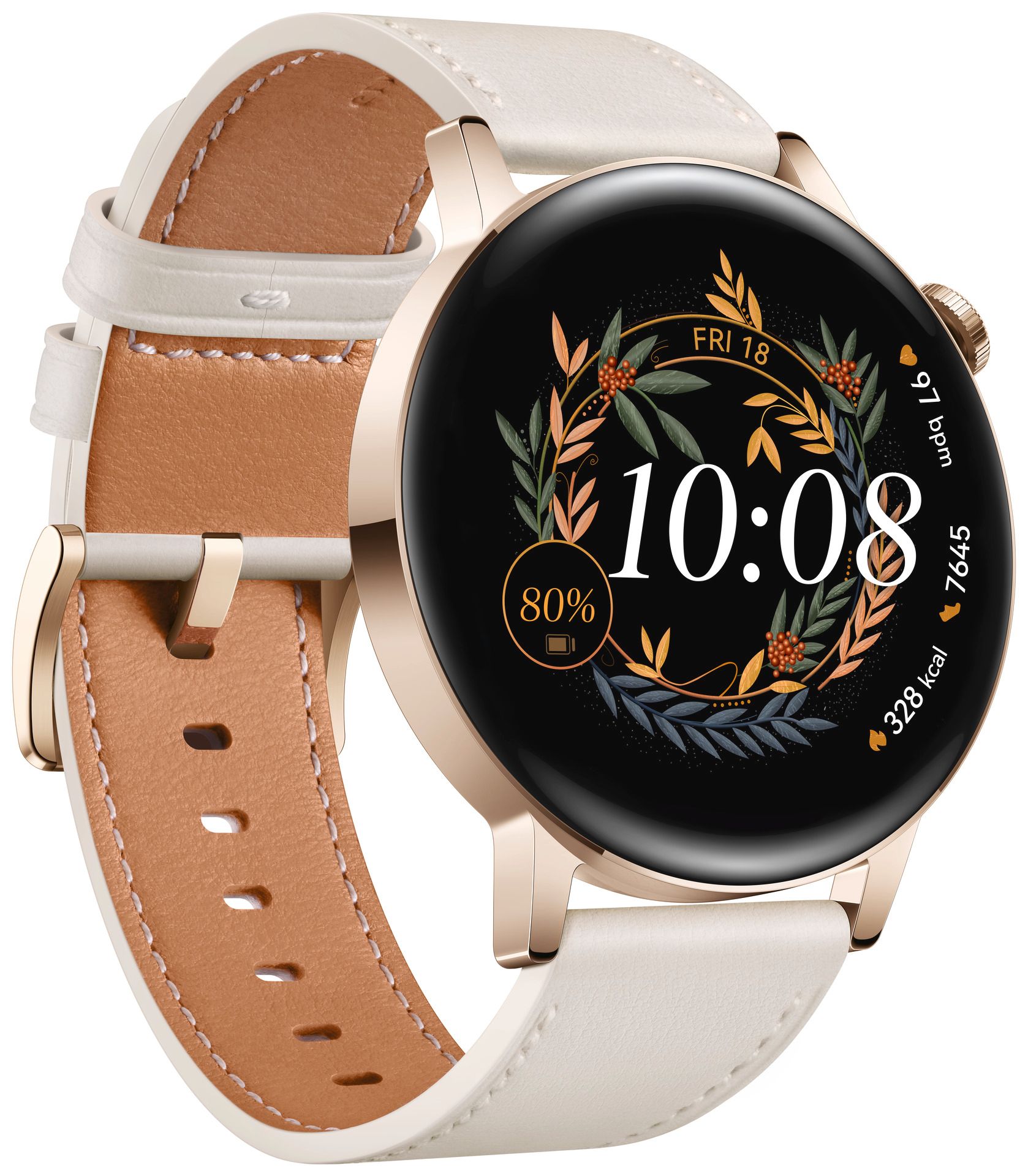 Huawei Watch GT3 42mm Milo B19V weiß Smartwatch 1,32 Zoll GPS & Herzfrequenzmess