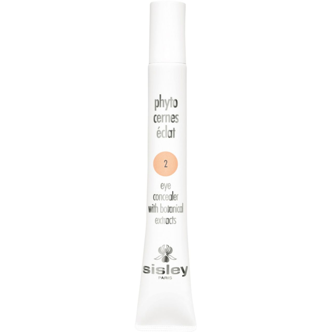 Weißer Tuben-Concealer. Aufschrift: Phyto Cernes Éclat, 2, Eye Concealer. Marke: Sisley.