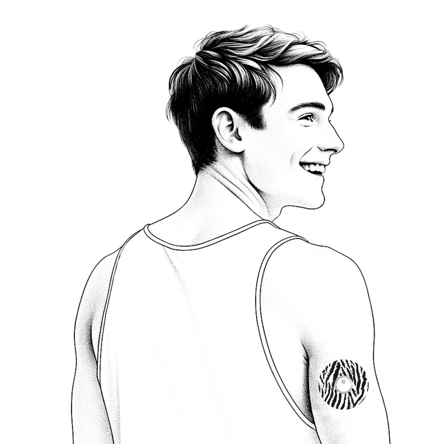 Diasticker® FreeStyle Libre 3 / 3 Plus Fixiertapes "Pure Zebra"