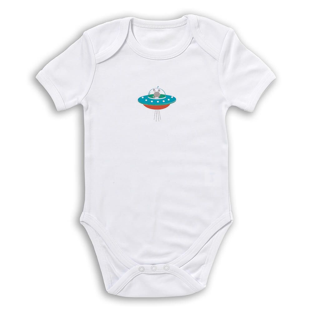 schlummersack Baby Body Kurzarm aus 100% Bio-Baumwolle Größe 68 Space
