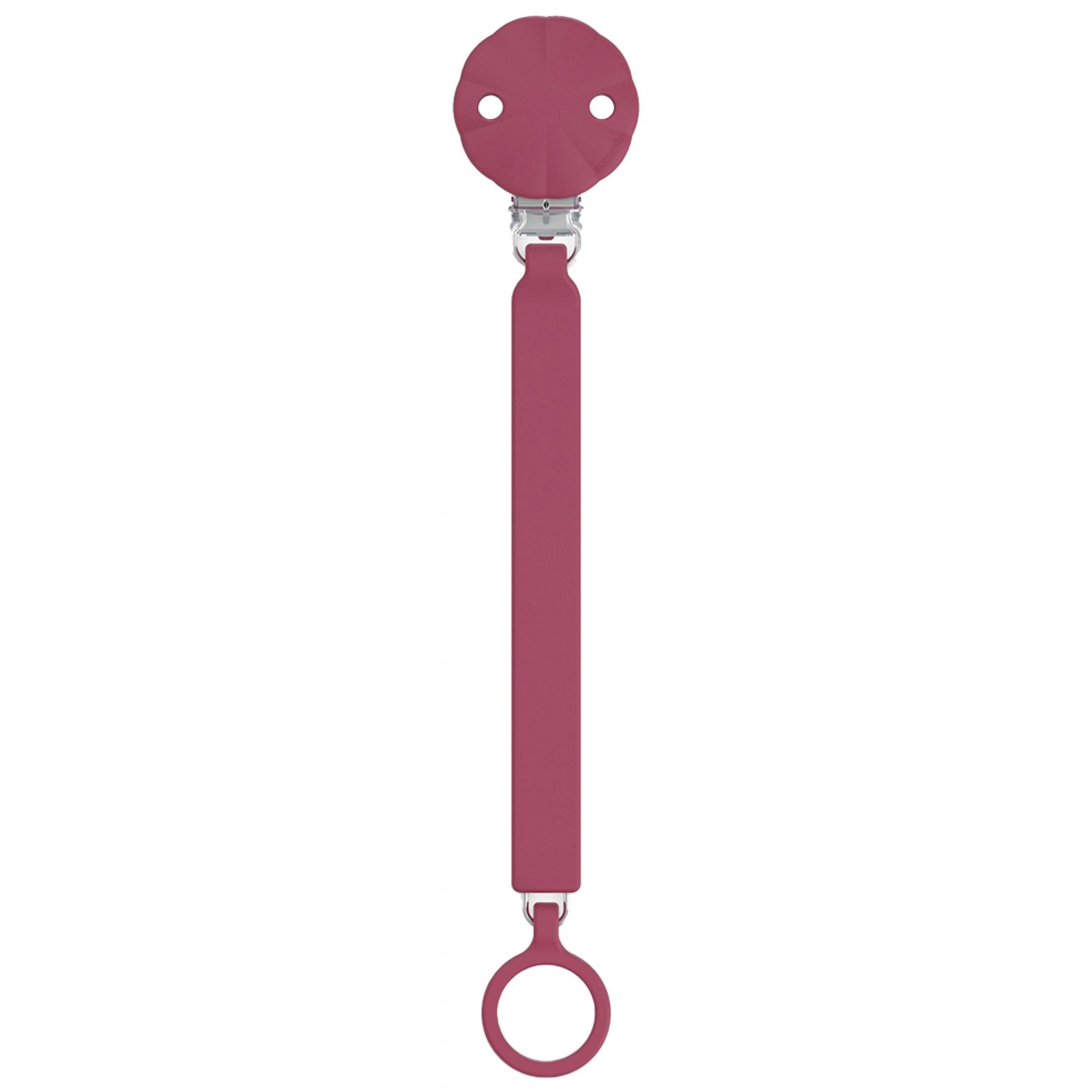 Suavinex Silikon-Schnullerhalter 0 Monate und Mehr (Modell : Magenta) 2,5x8x26,5 cm