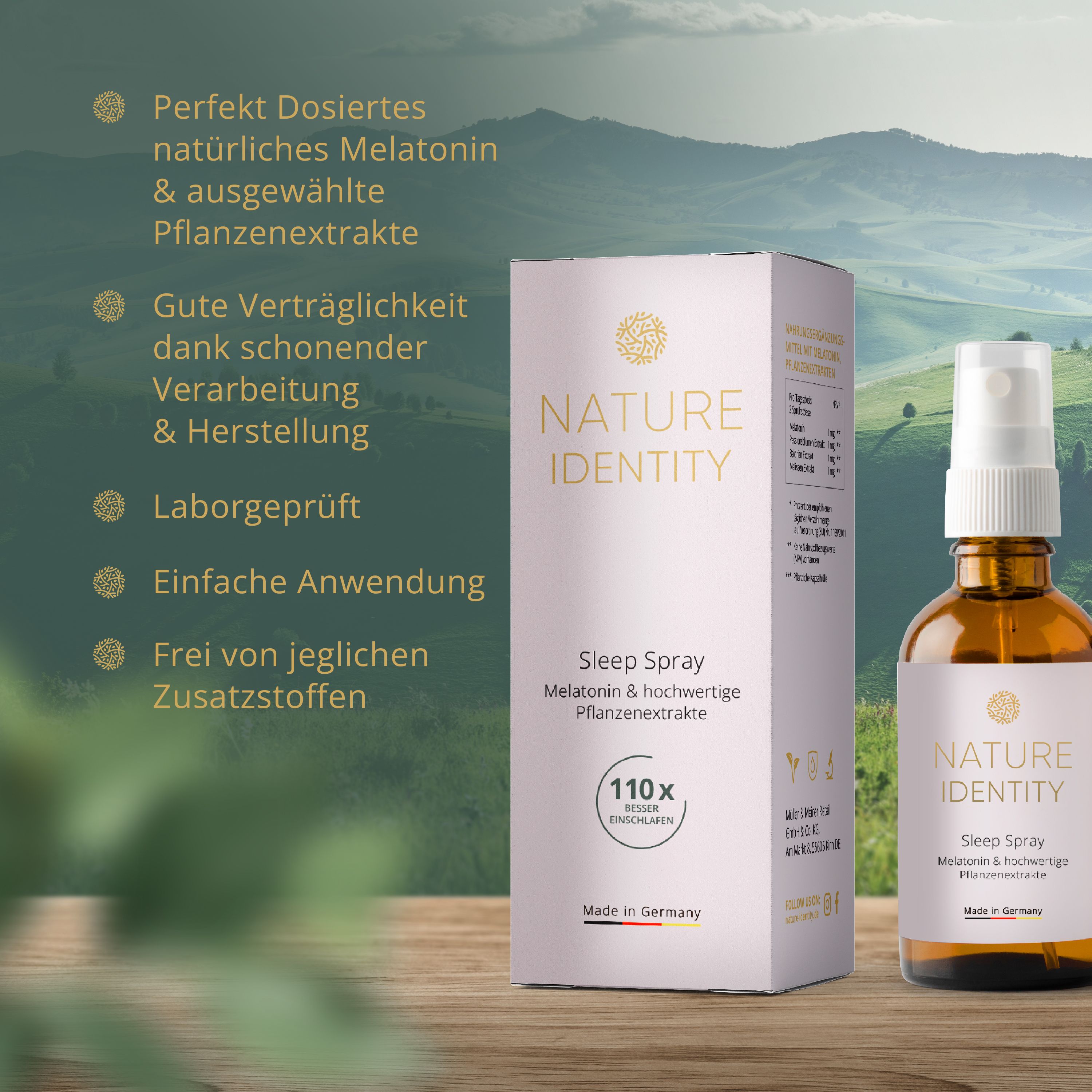 Nature Identity MELATONIN SLEEP Spray 1mg