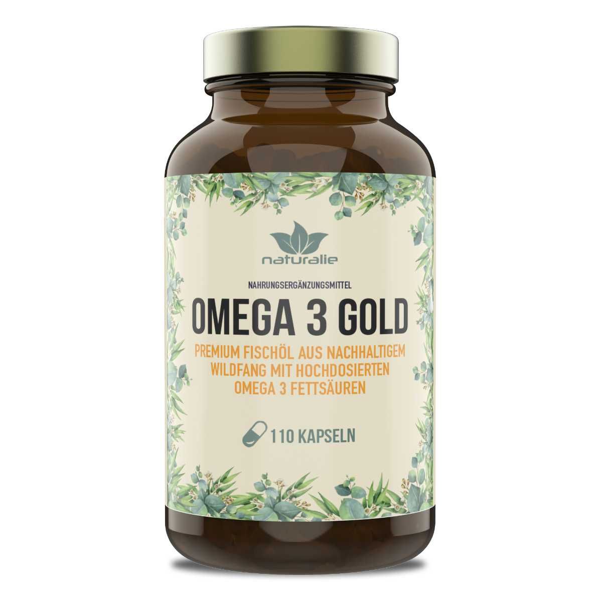 Naturalie Omega 3 Fischöl Kapseln hochdosiert mit EPA und DHA 165 g
