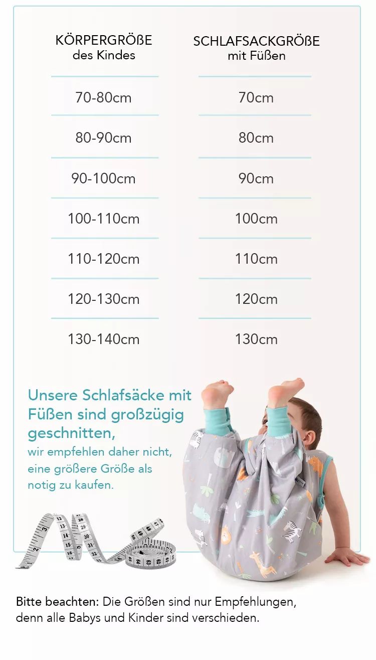 schlummersack Baby Schlafsack mit Füßen ganzjährig in Oeko-Tex Qualität 2.5 Tog 80 cm Space