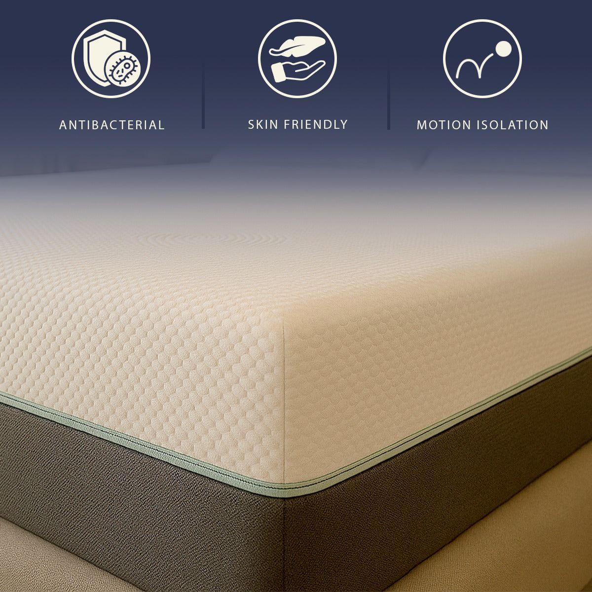 The White Stone Matratze 160x200 Taschenfedern und Memory Foam Hoch 25 cm