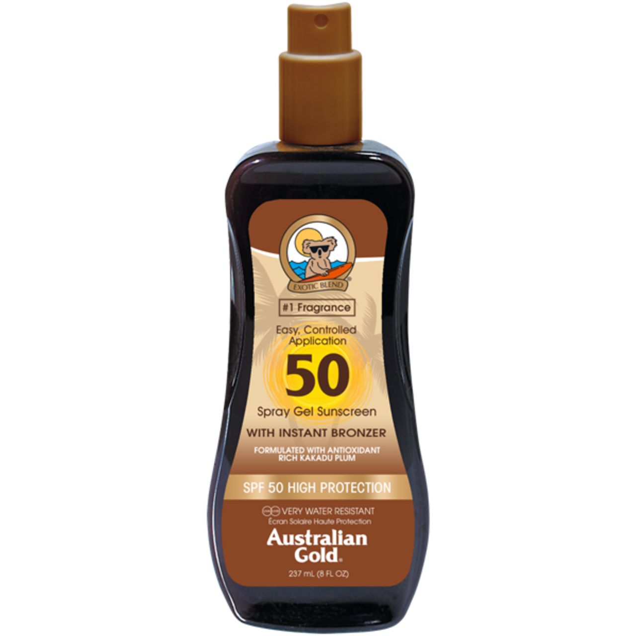 Australian Gold Sonnenschutz Spray Gel & Bronzer 237 ml Sonnenschutzcreme