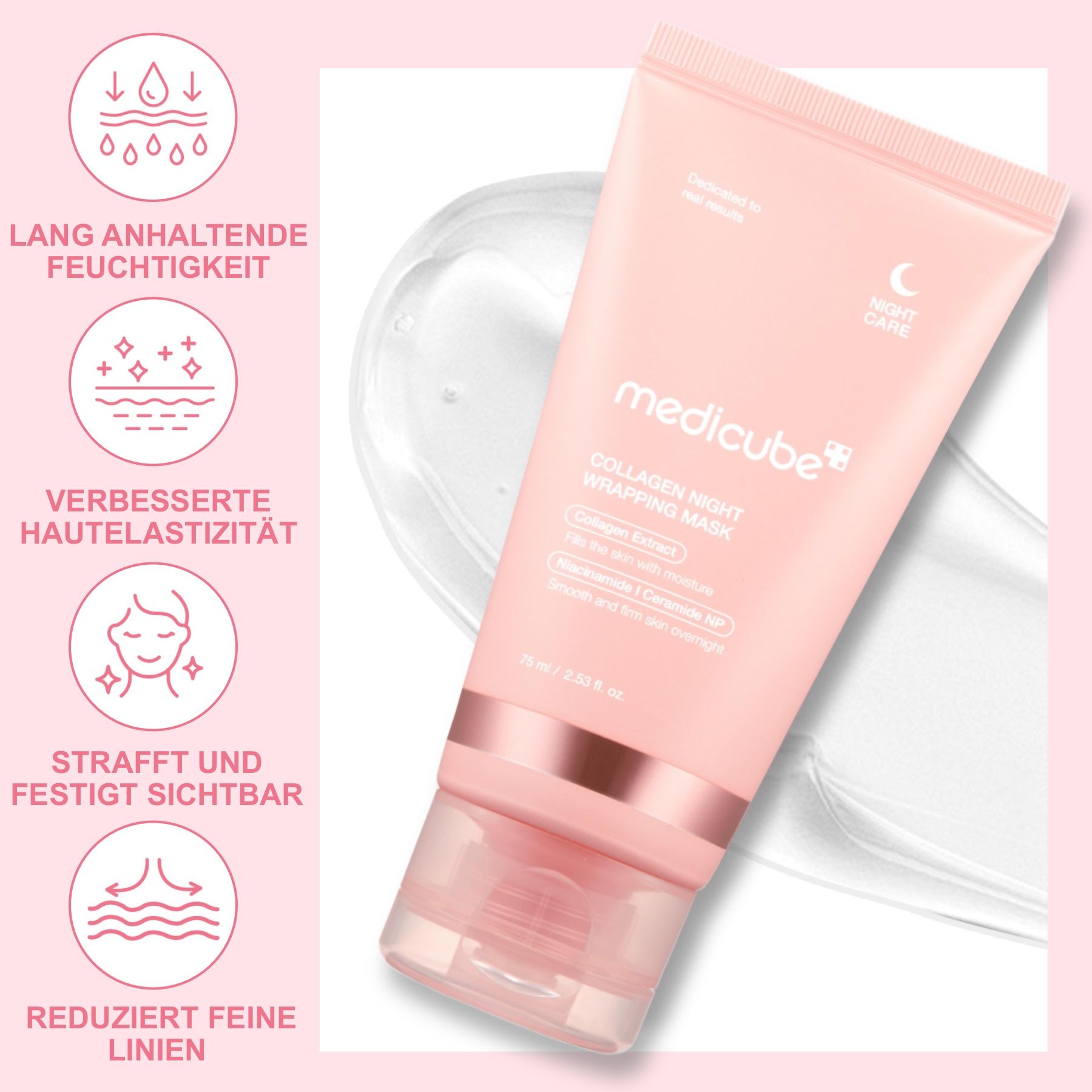 Medicube Collagen Night Wrapping Mask Gesichtsmaske für Gesichtspflege