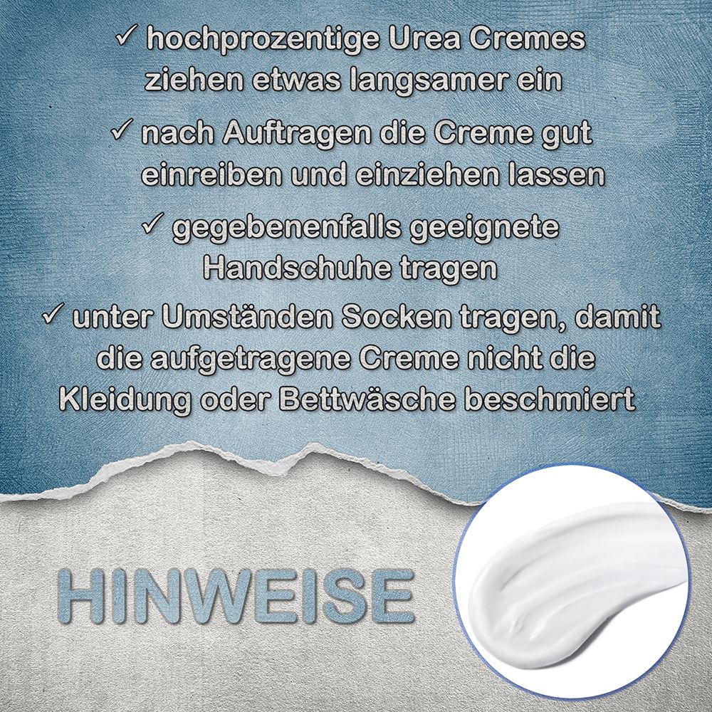 Blueline Pflegecreme 20% Urea Creme, Schrundencreme für sehr trockene und verhornte Haut