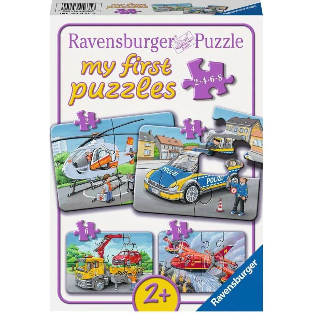 ravensburger My First Emergency Vehicle Puzzle 4in1 (2,4,6,8 Teile)
