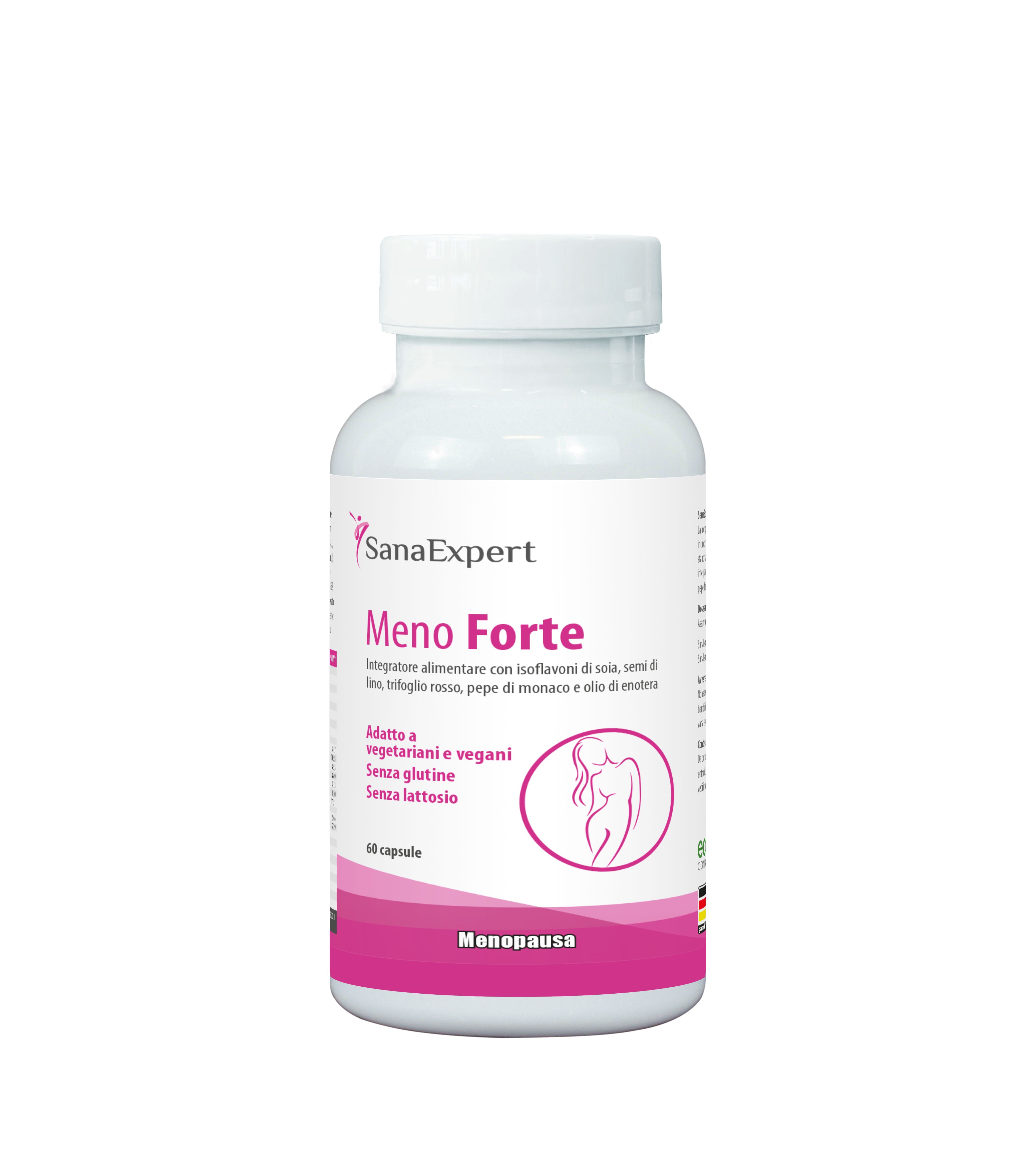SanaExpert Meno Forte – con isoflavoni di soia, trifoglio rosso, agnocasto e olio di enotera
