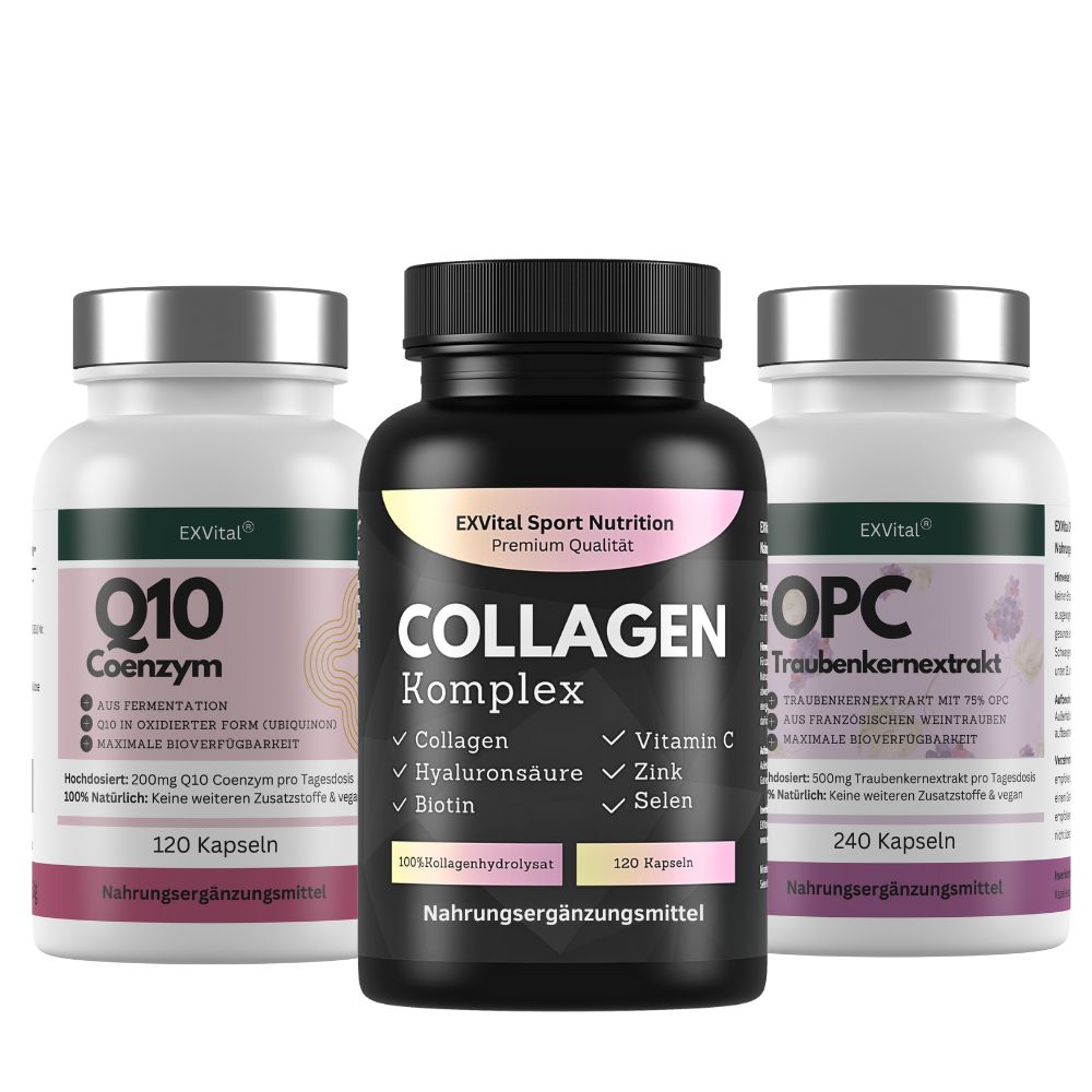 EXVital® Natural Beauty Set (Collagen Komplex, Q10 & OPC Kapseln) 276 g
