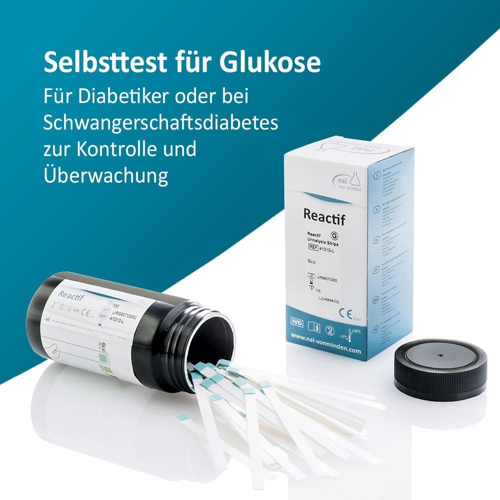 Reactif Diabetes Test - Urin Teststreifen für Glukose 100 St