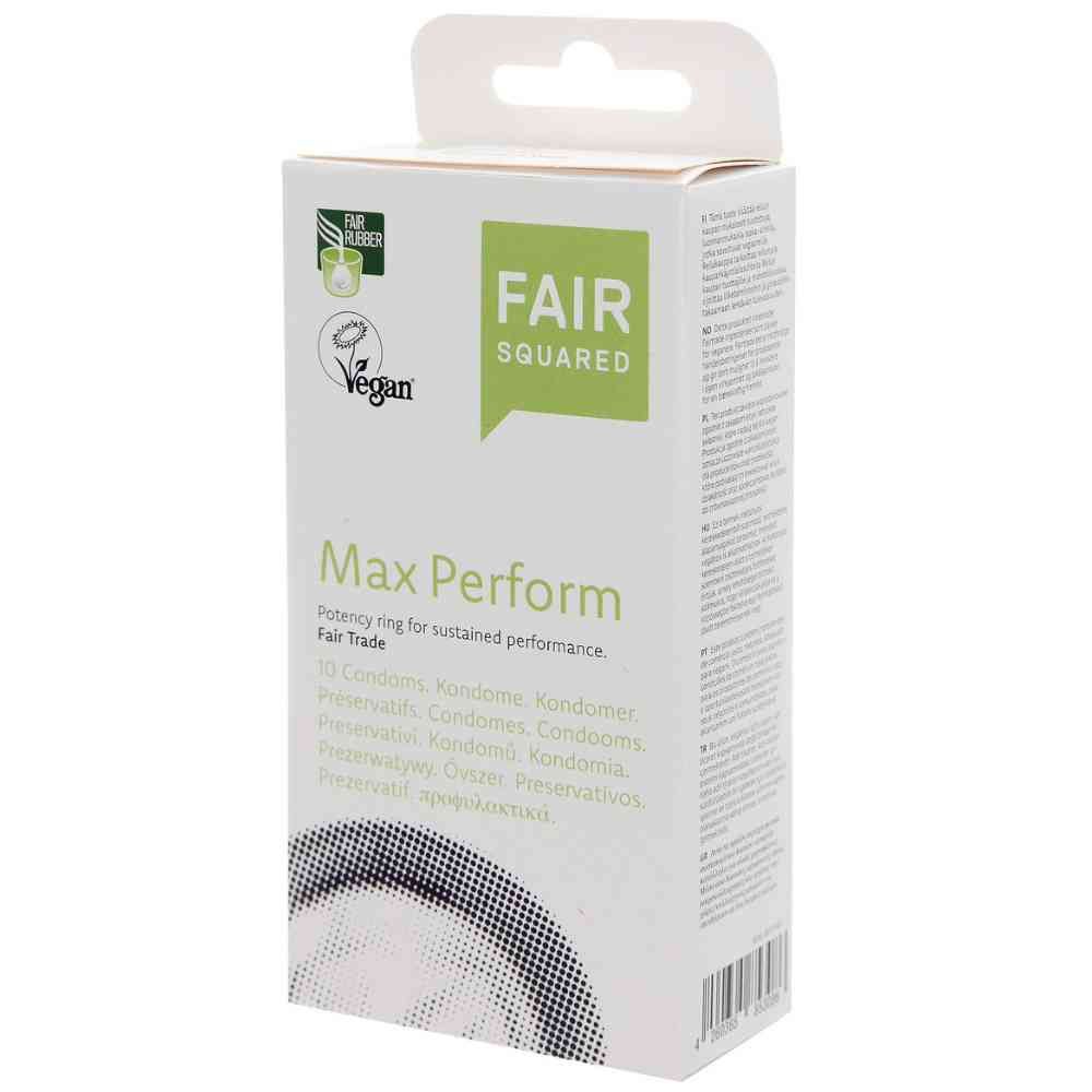 Fair Squared «Max perform» erektionsverstärkende Fair-Trade-Kondome mit Potenzring