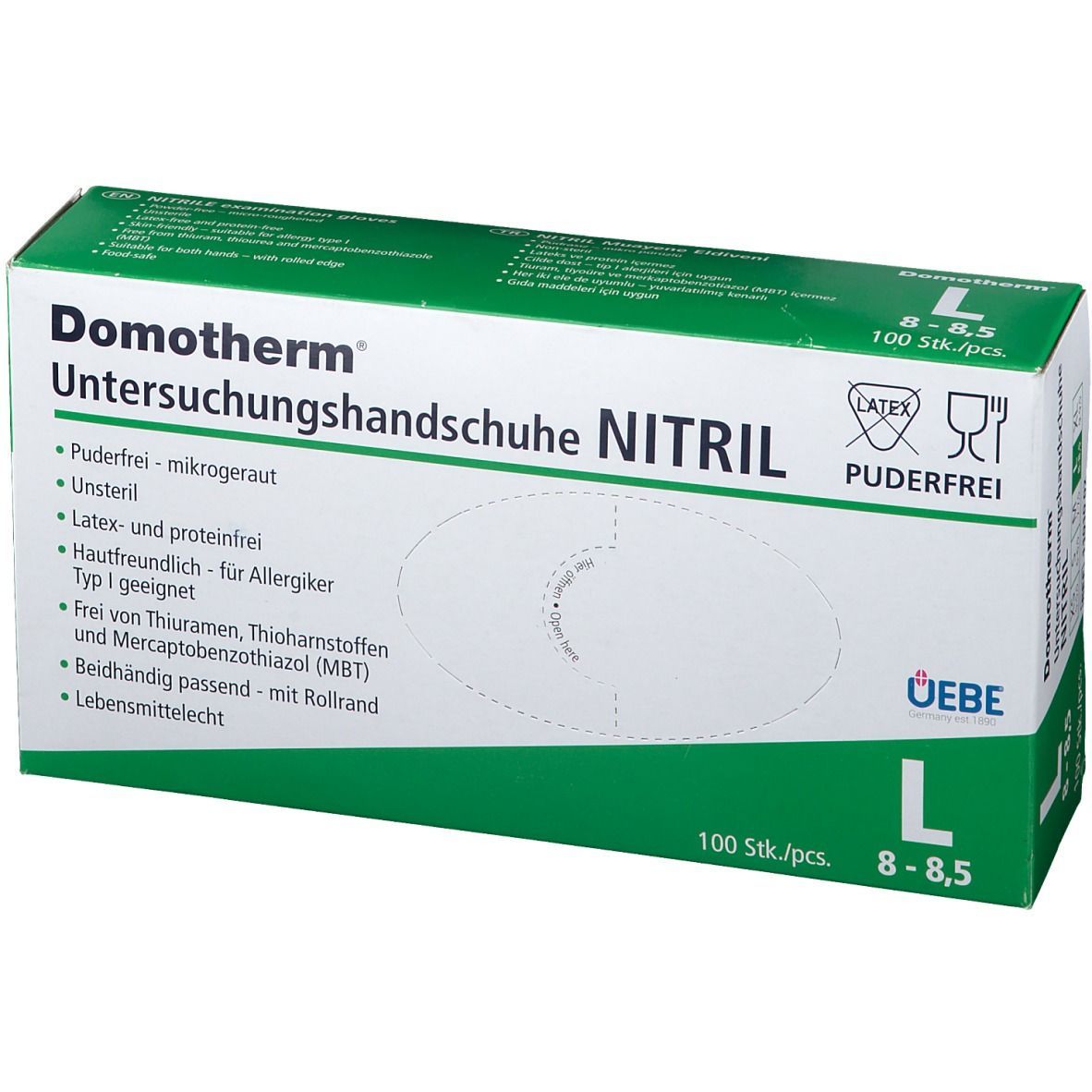 Domotherm® Untersuchungshandschuhe Nitril L 8-8,5