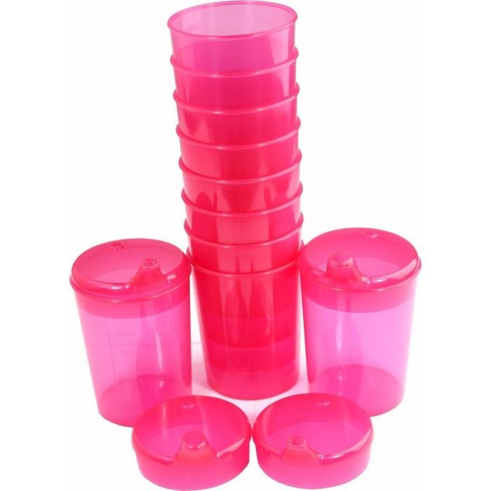 Medi-Inn Schnabelbecher Set Unterteile + Deckel 10 St Becher