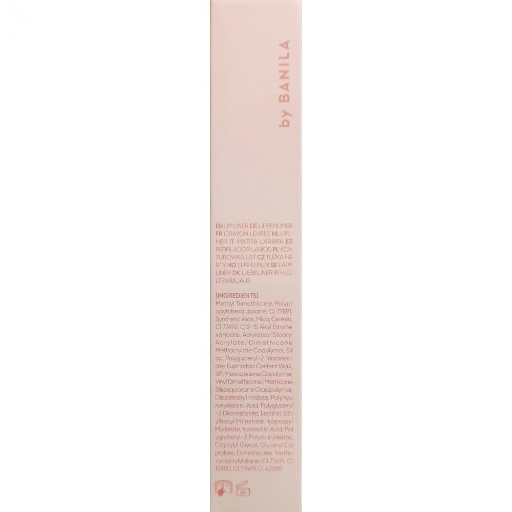 Verpackung mit Text "by BANILA" und Inhaltsstoffliste.