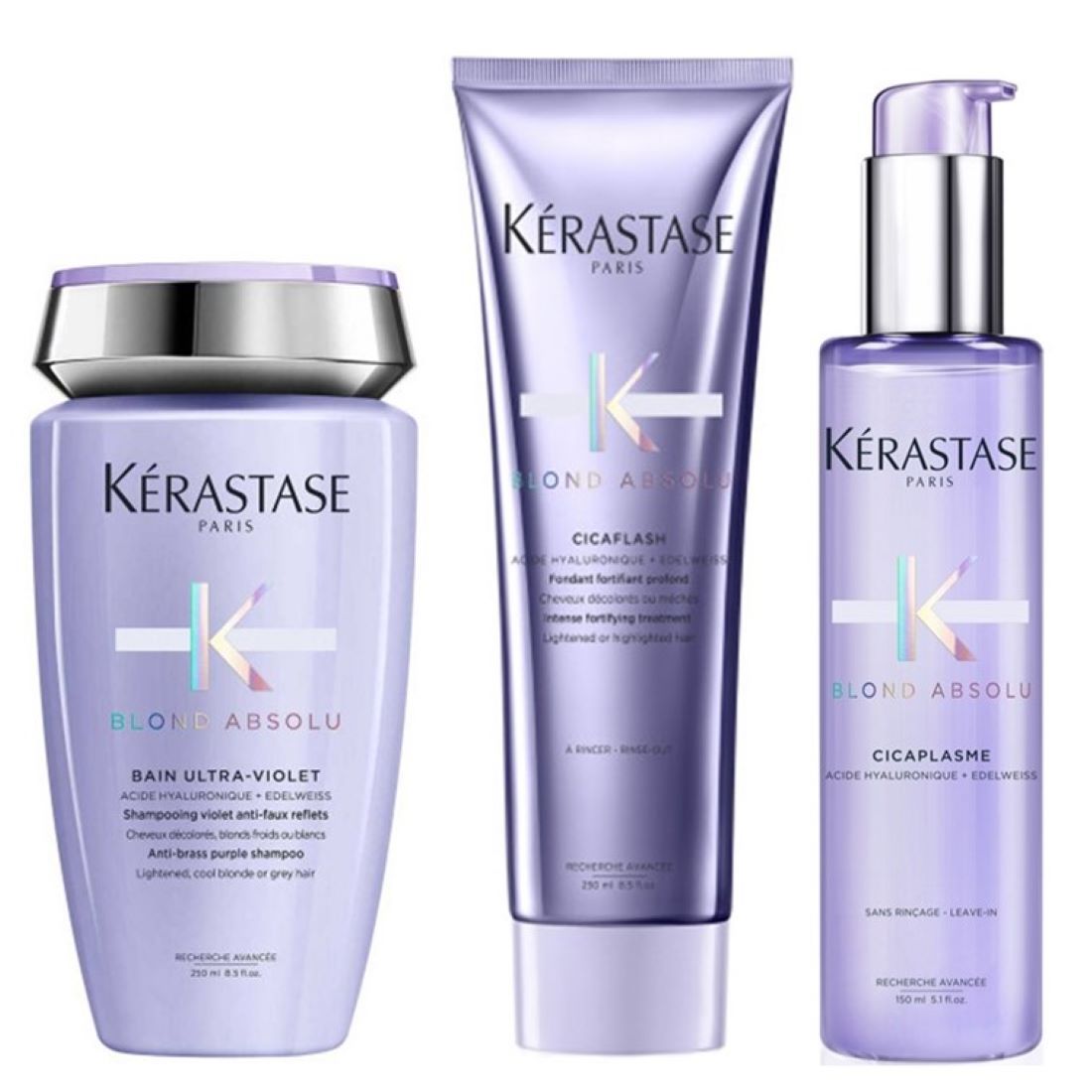 Kérastase Blond Absolu UV Set (Bain Ultra-Violet / Cicaflash Cicaplasme) 650 ml