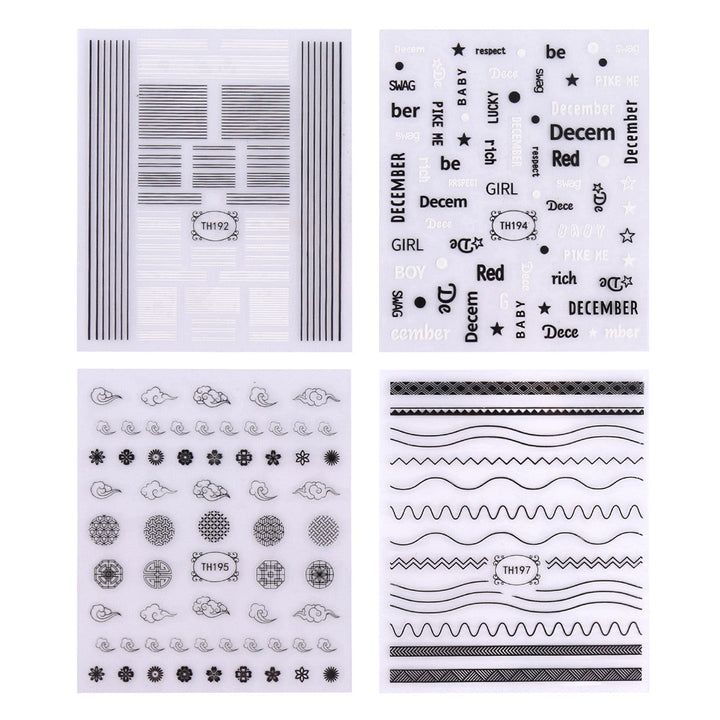 NAIL ART SCHWARZ-WEISS-PALOMA BEAUTIES