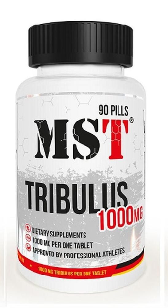 Flasche MST Tribulus 1000mg Nahrungsergänzungsmittel, 90 Pillen, für professionelle Athleten.