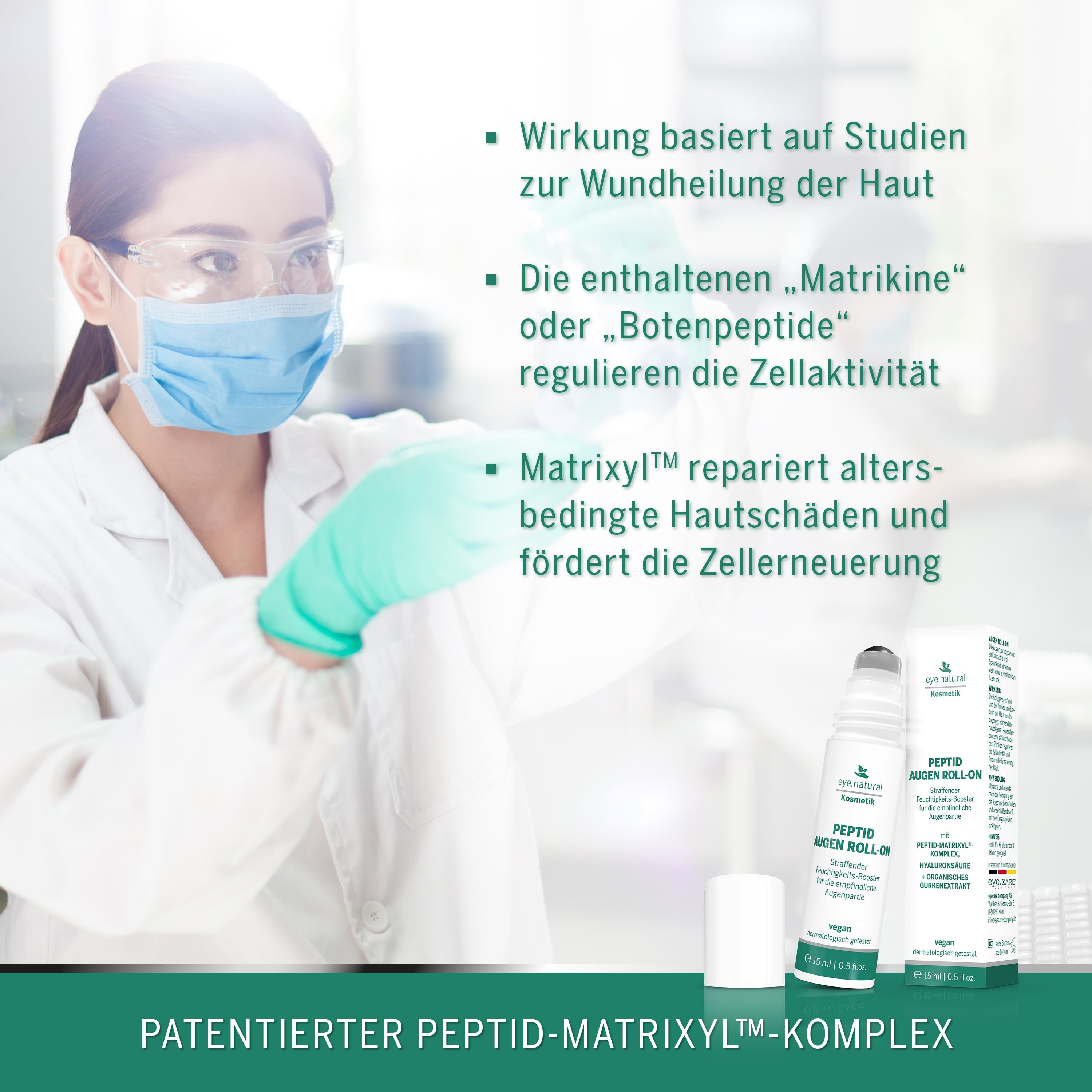 eye.natural // Peptid Augen Roll-On gegen Falten, Augenringe und Tränensäcke