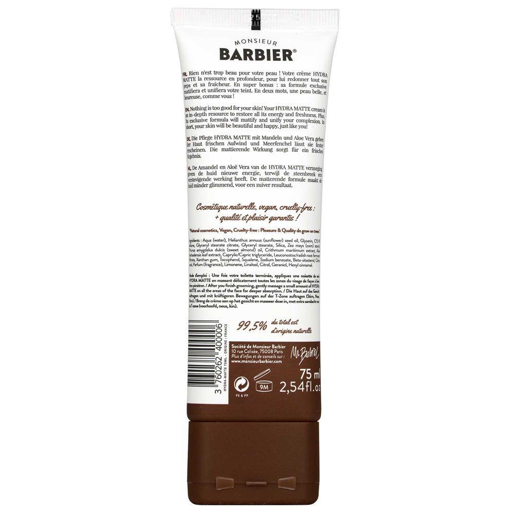 Monsieur BARBIER - Feuchtigkeitsspendende und mattierende Creme für Männer