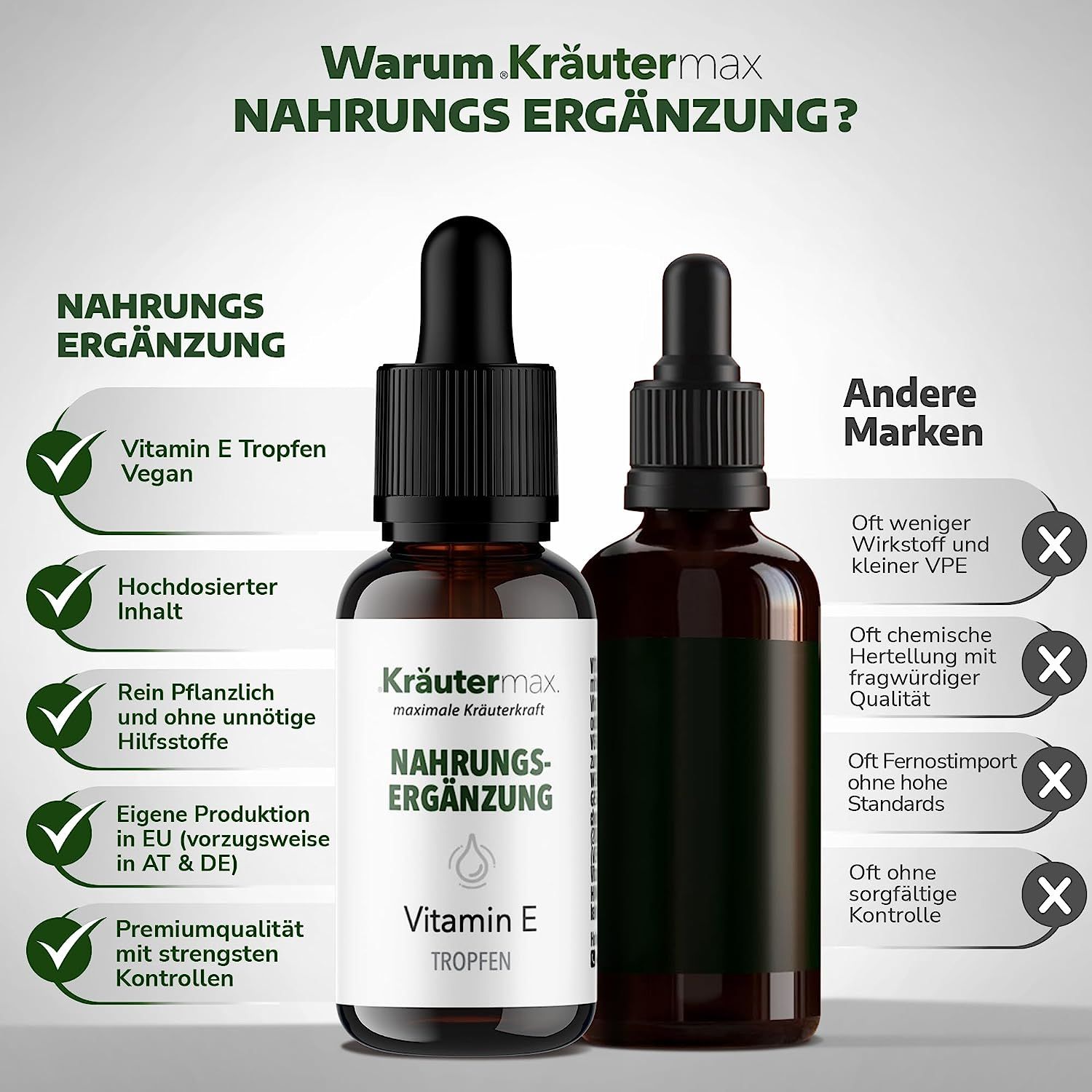 Kräutermax Vitamin E vegan Tropfen 15 St Flüssigkeit