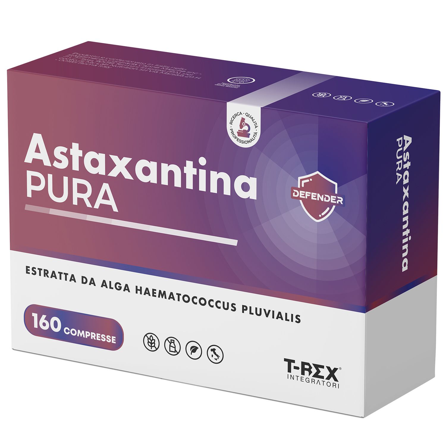 T-Rex Integratori Astaxantina Pura Compresse Supporto Antiossidante e Protezione Cellulare