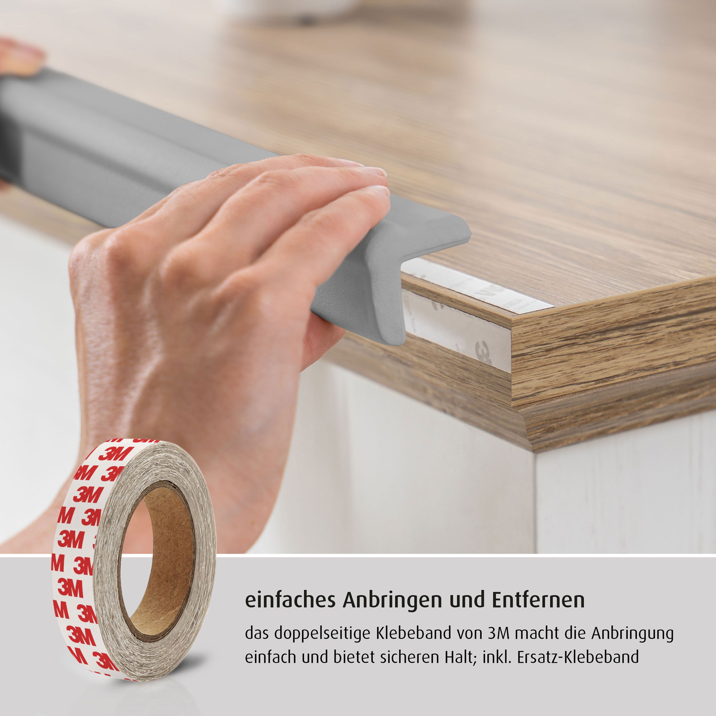 reer Kantenschutz soft, Schaumstoff, Grau