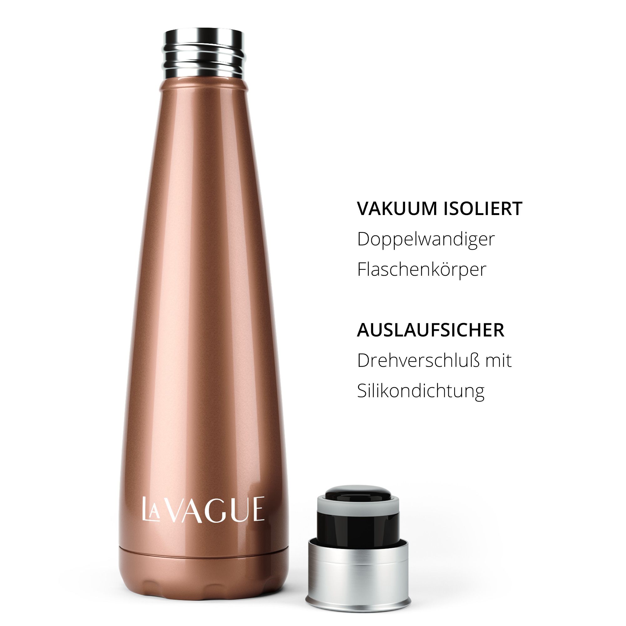 LA VAGUE GRAVITY Edelstahl-Isolierflasche