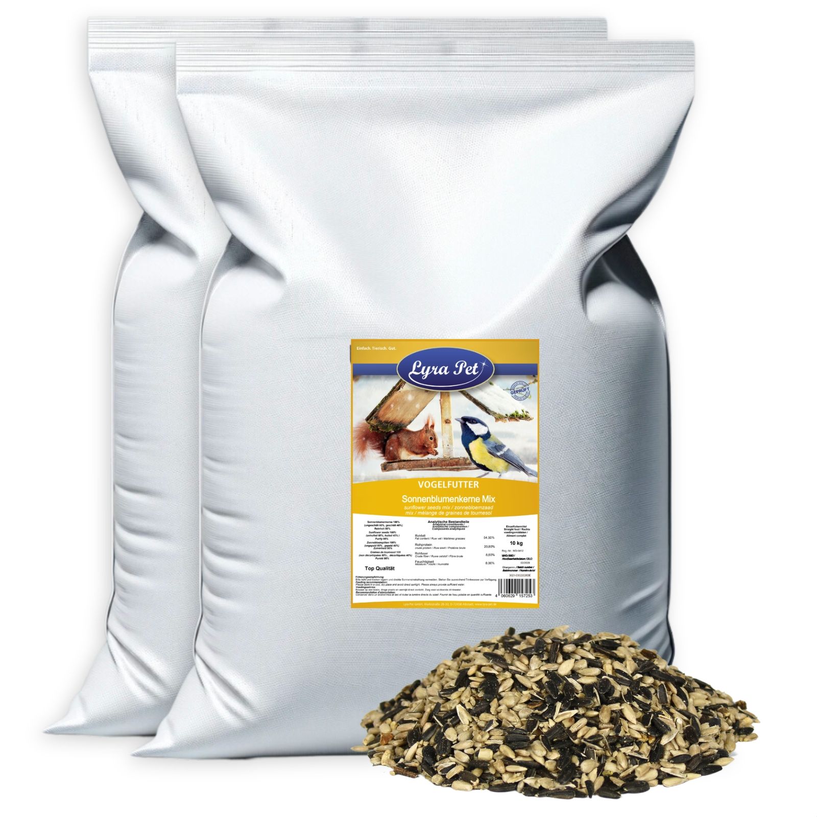 Lyra Pet® Sonnenblumenkerne Mix 20 kg